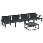 vidaXL Ensemble de canapé de jardin 5 Pièces Anthracite Acier