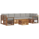 vidaXL Ensemble de canapés d'extérieur 8 pc Gris Naturel et Clair