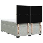 vidaXL Sommier à lattes de lit et matelas Gris clair 140x200cm Velours