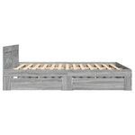 vidaXL Cadre de lit avec tête de lit sonoma gris 120x190 cm