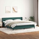 vidaXL Sommier à lattes de lit et matelas vert foncé 180x220cm velours