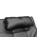 vidaXL Chaise longue avec oreiller Noir Similicuir