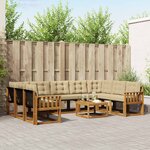 vidaXL Ensemble de canapés d'extérieur 10 pc Naturel et Beige