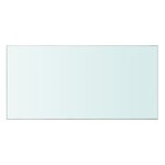 vidaXL Panneaux d'étagère 2 Pièces Verre Transparent 60 x 30 cm