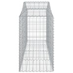 vidaXL Paniers à gabions arqués 3 Pièces 200x50x80/100 cm Fer galvanisé