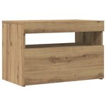 vidaXL Meubles TV avec lumières LED 2 Pièces chêne artisanal