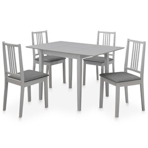 vidaXL Mobilier de salle à manger 5 Pièces MDF Gris