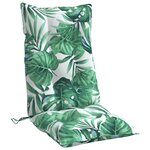 vidaXL Coussins de chaise à dossier haut lot de 2 modèle de feuille