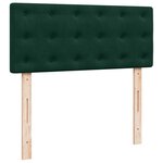 vidaXL Sommier à lattes de lit et matelas Vert foncé 120x200cm Velours