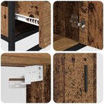 vidaXL Ensemble de mobilier de salle de bain 3 Pièces Bois Ancien