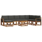 vidaXL Ensemble de canapés d'extérieur 9 pc Naturel et Anthracite