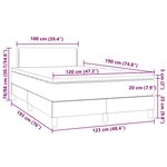 vidaXL Sommier à lattes de lit avec matelas LED vert foncé 120x190 cm