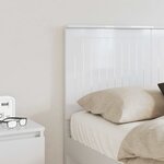 vidaXL Tête de lit Blanc Brillant 120 cm Bois d'ingénierie