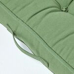 Coussin d'assise rehausseur en coton Vert foncé  50 x 50 x 10 cm - HOMESCAPES