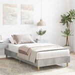 vidaXL Cadre de lit Gris béton 203 x 93 x 25 cm Bois d'ingénierie