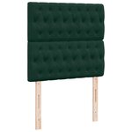 vidaXL Sommier à lattes de lit avec matelas Vert foncé 90x190 cm