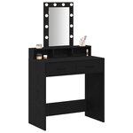 vidaXL Table de Toilette Noir 79 x 41 x 140 cm Bois d'ingénierie