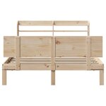vidaXL Cadre de lit avec tête de lit 150x200 cm bois de pin massif