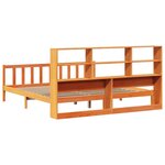 vidaXL Lit bibliothèque sans matelas cire marron 180x200 cm pin massif