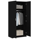 vidaXL Armoire Chêne noir 80 x 50 5 x 180 cm Bois d'ingénierie