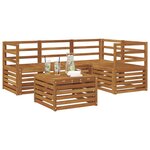vidaXL Ensemble de canapés d'extérieur 5 Pièces Naturel