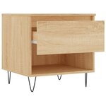 vidaXL Table basse chêne sonoma 50x46x50 cm bois d'ingénierie