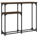 vidaXL Table console chêne marron 90x22 5x75 cm bois d'ingénierie