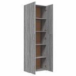 vidaXL Armoire de bureau Sonoma gris 60x32x190 cm Bois d'ingénierie