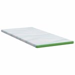 vidaXL Coussins de Matelas Blanc et vert 100 x 200 cm