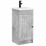 vidaXL Meuble de salle de bain avec évier Gris béton 42 x 40 x 84 5 cm
