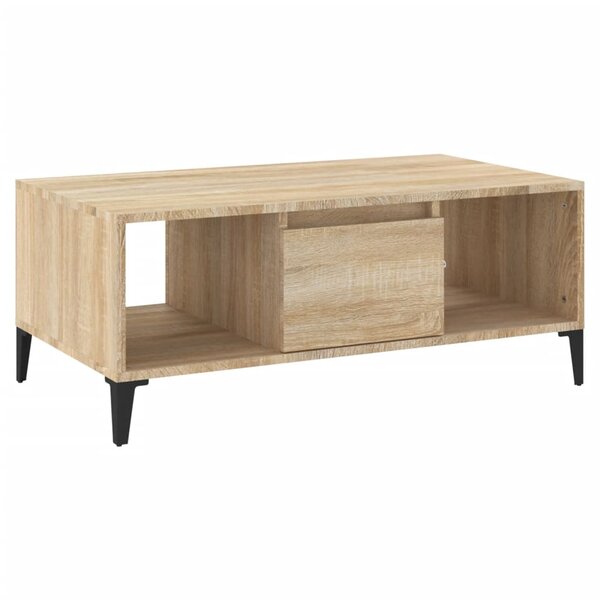 vidaXL Table basse Chêne sonoma 90x50x36 5 cm Bois d'ingénierie