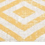 vidaXL Tapis à tissage plat d'extérieur 80x250 cm Jaune et beige