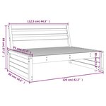 vidaXL Canapé central de jardin 120x80 cm bois de pin imprégné