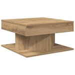 vidaXL Table basse chêne artisanal 55x55x30 cm bois d'ingénierie