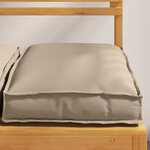 vidaXL Coussin pour assise de palette 2 Pièces Taupe 40 x 40 x 8 cm