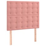 vidaXL Sommier à lattes de lit avec matelas Rose 90x190 cm Velours