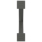 vidaXL Pieds de table à manger en forme de X  3 pièces  anthracite  70 x (72-73) cm  acier