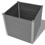 vidaXL Lit surélevé de jardin WPC 100x100x91 cm Gris