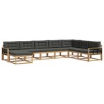 vidaXL Ensemble de canapés d'extérieur 8 Pièces Blanc et anthracite