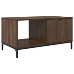 vidaXL Table basse Chêne marron 90 x 49 x 46 cm Bois d'ingénierie
