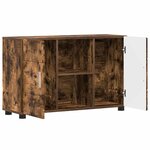 vidaXL Buffet Chêne fumé 88 5 x 30 5 x 55 5 cm Bois d'ingénierie