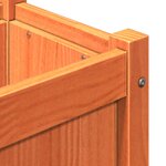 vidaXL Jardinières 2 Pièces avec pieds cire marron bois de pin massif
