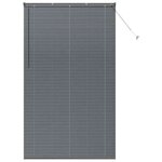 vidaXL Store de Fenêtre avec des rideaux Manuel Gris foncé Aluminium