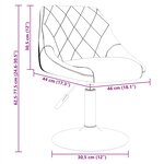 vidaXL Chaises à manger pivotantes lot de 6 rouge bordeaux velours