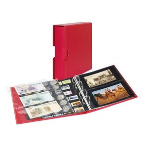 Album Publica M Color Lindner pour cartes postales  photos. Couleur - Rouge BERRY