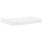 vidaXL Cadre de lit avec rangement avec tête de lit Blanc 150 x 200 cm