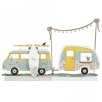 Motif de bois Camping - car  FSC100  nature  20x13 8x0 4cm  en 3 pces  1 Set