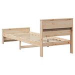 vidaXL Cadre de lit Marron 75 x 190 cm Bois massif en pin