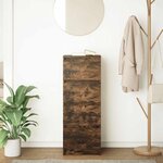 vidaXL Buffet chêne fumé 37 5x35x99 cm bois d'ingénierie