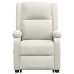 vidaXL Fauteuil de massage Crème Velours